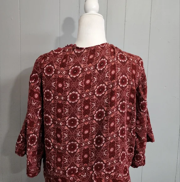 Coco + Jaimenson Printed Red Henna Cardigan - Picture 11 of 15